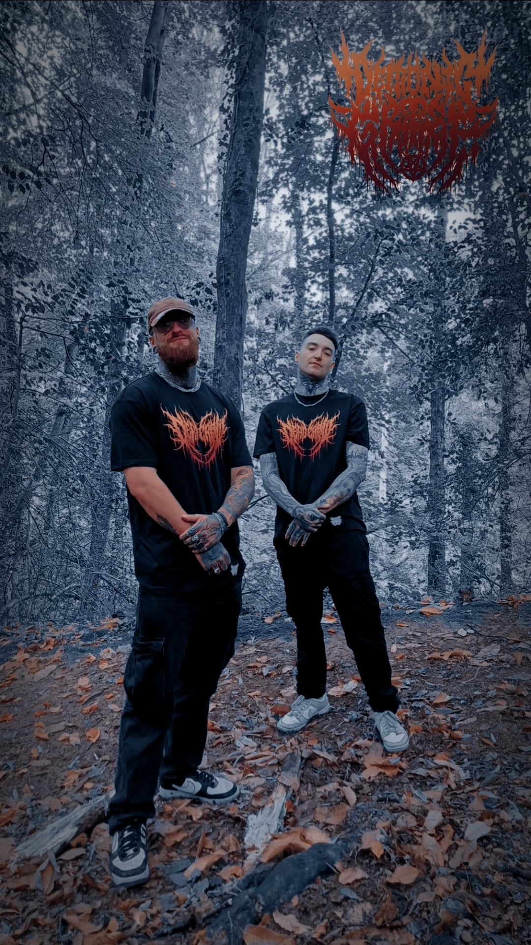 Infernal Goat Oversized Tee – Black / Fire Orange