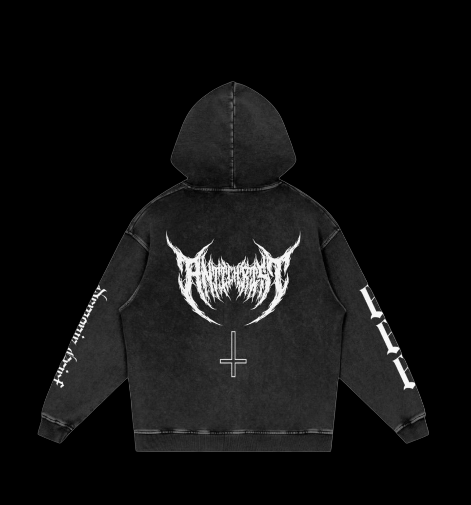 Eternal Darkness Snow Washed Hoodie Black