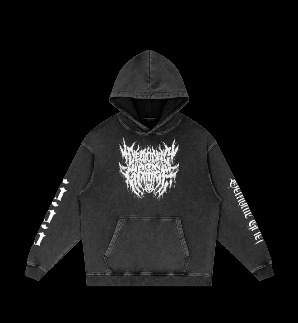 Eternal Darkness Snow Washed Hoodie Black