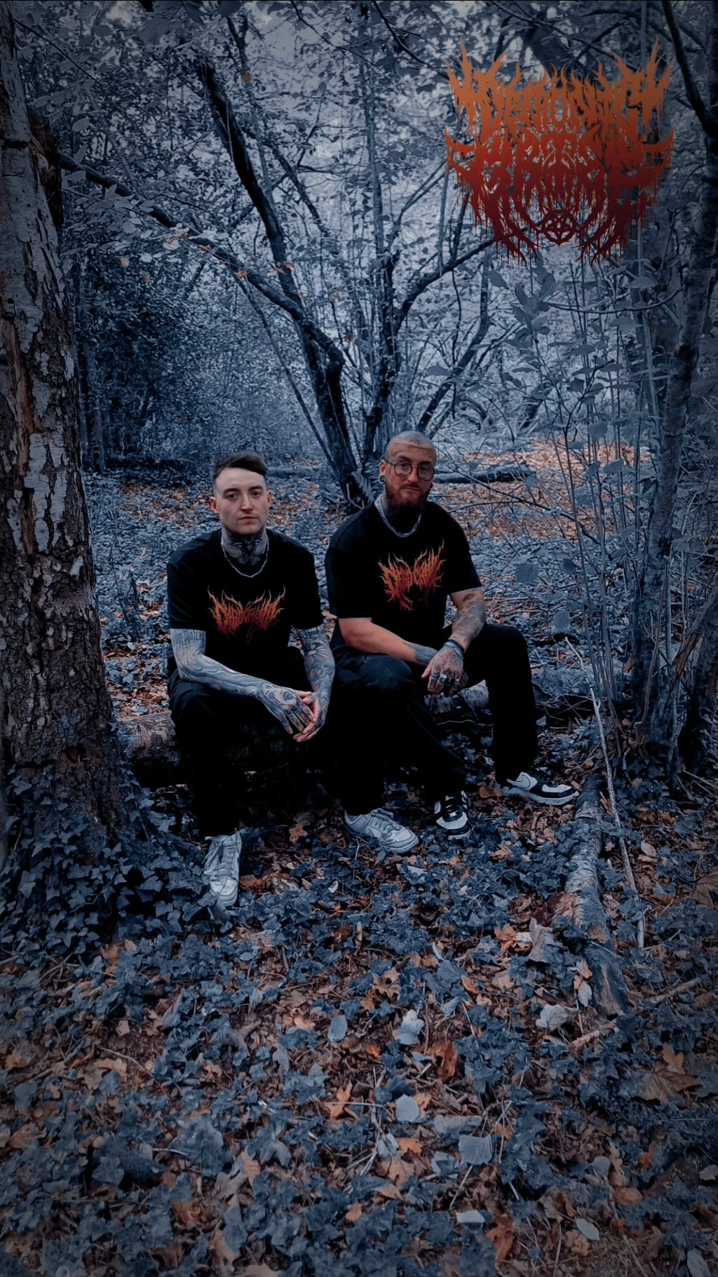 Infernal Goat Oversized Tee Black / Fire Orange