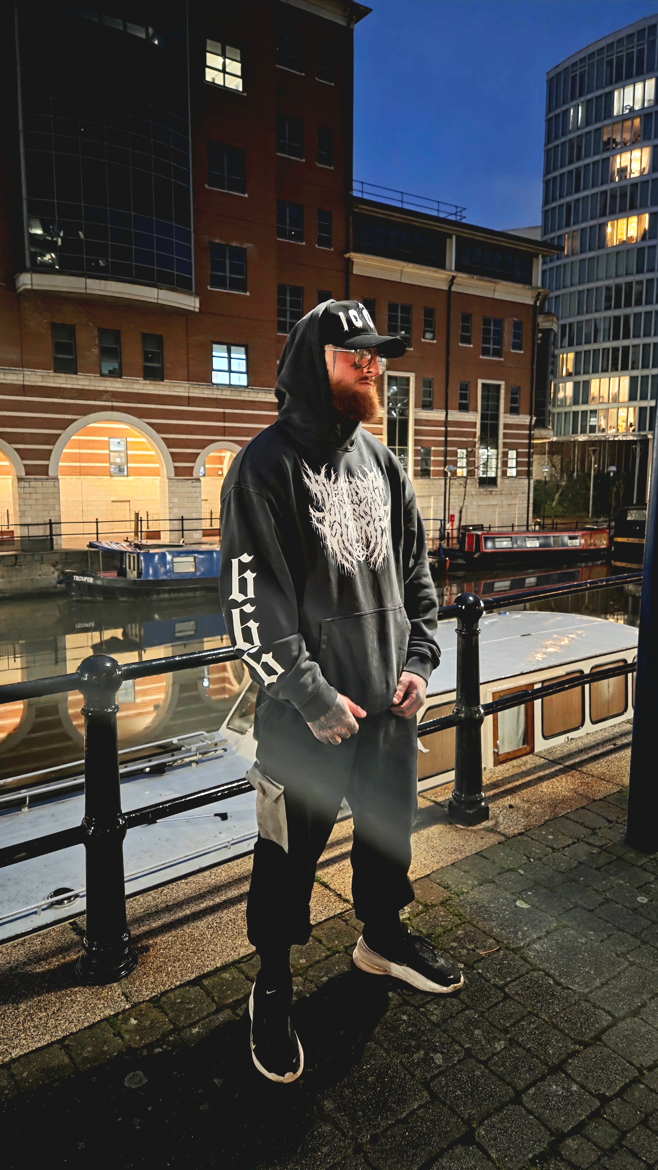 Eternal Darkness Snow Washed Hoodie Black