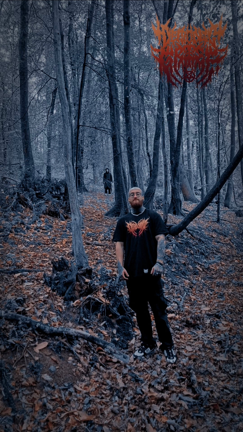 Infernal Goat Oversized Tee Black / Fire Orange