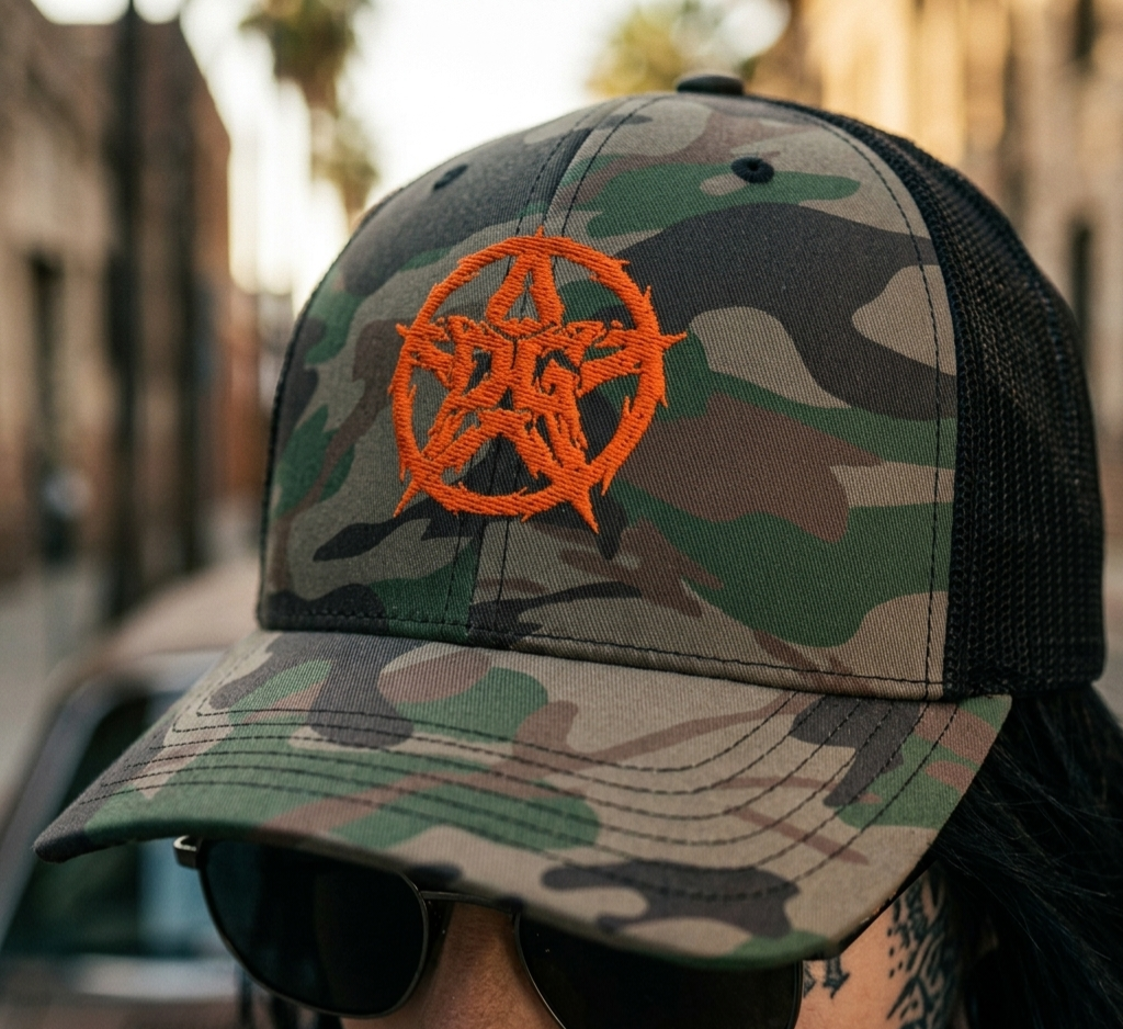Pentagram Camo Trucker Hat