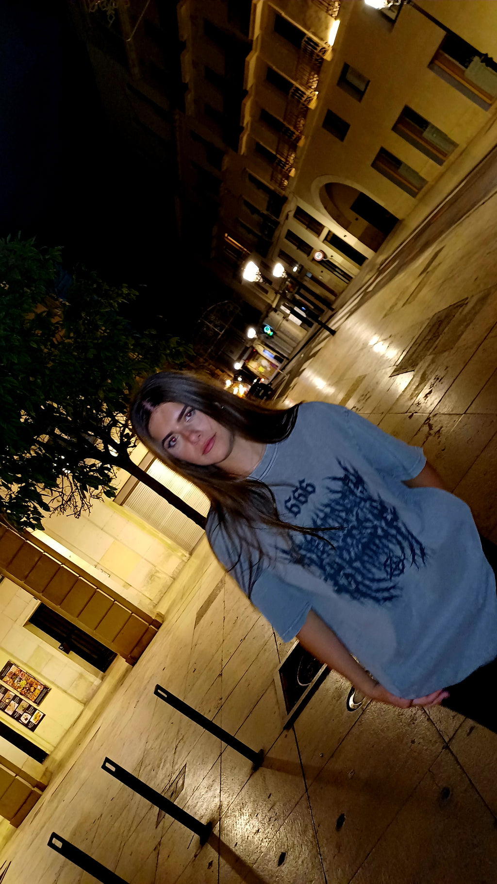 Demonic Grief 666 Oversized Tee Washed Grey