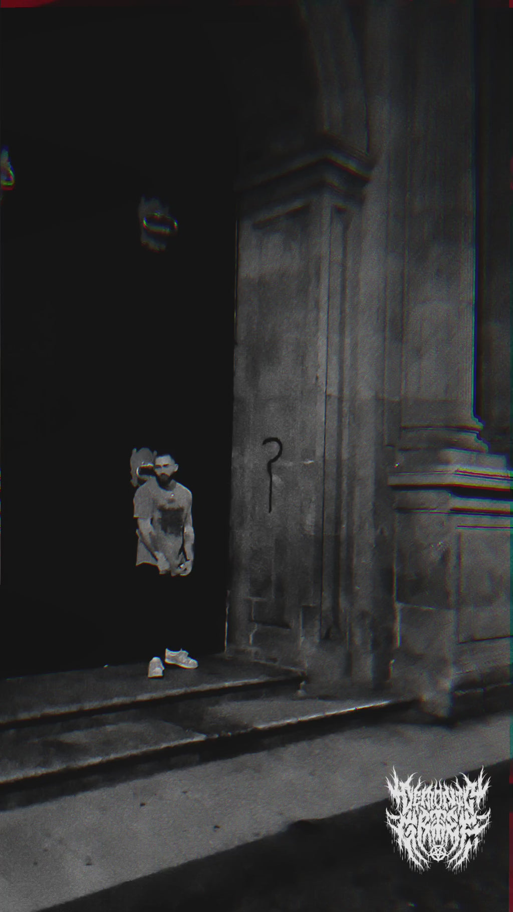 Demonic Grief 666 Oversized Tee Washed Grey